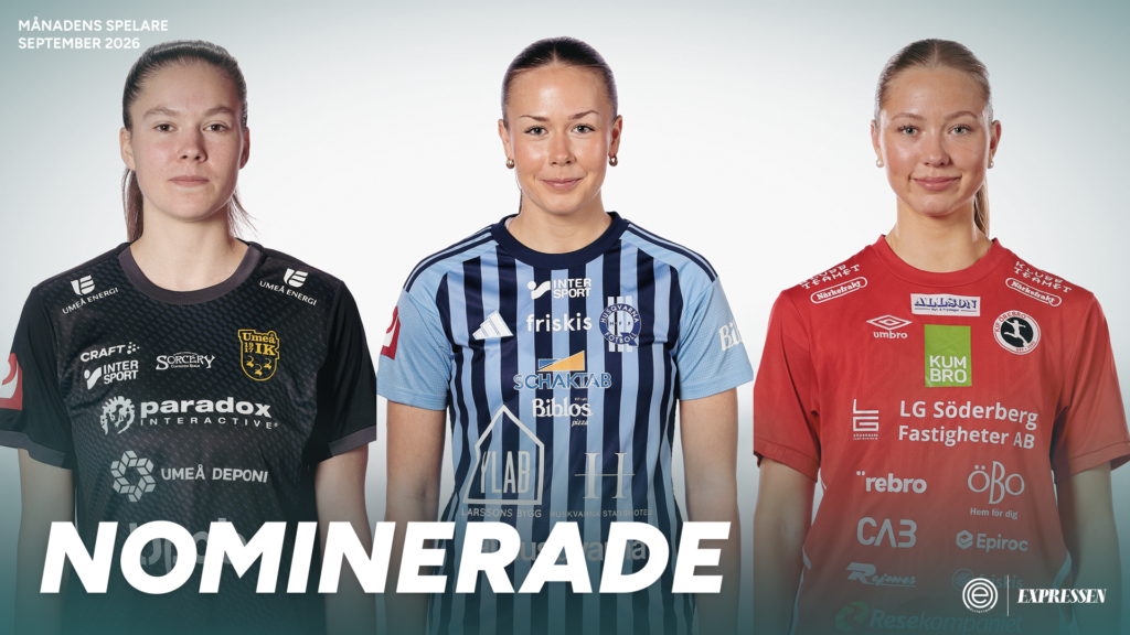 De är nominerade till Månadens spelare i september